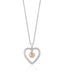 Load image into Gallery viewer, Enchanted Disney Fine Jewelry Sterling Silver and 10K Rose Gold with 1/5 CTTW Diamond Snow White Heart Pendant Necklace
