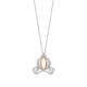Load image into Gallery viewer, Enchanted Disney Fine Jewelry Sterling Silver and 10K Rose Gold With 1/5Cttw Diamond Cinderella Carriage Pendant
