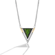 Load image into Gallery viewer, Star Wars™ Light X Dark White Diamond Accent and chrome diopside Silver Womens Necklace in 10K Yellow Gold
