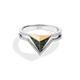Load image into Gallery viewer, Star Wars Luke Skywalker™ LIGHT X DARK WOMEN&#39;S Diamond RING 1/10 CT.TW. White Diamonds and chrome diopside Silver and 10K Yellow Gold Front view
