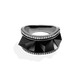 Load image into Gallery viewer, Star Wars Darth Vader™ WOMEN&#39;S Diamond RING 1/4 CT.TW White Diamonds Onyx Silver with Black Rhodium Front View
