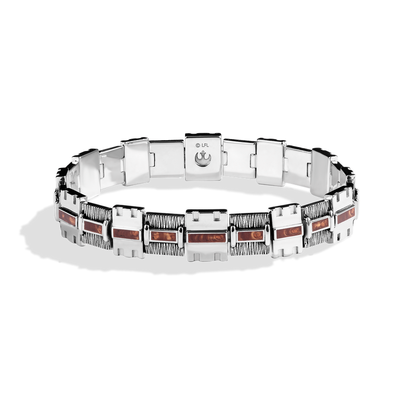 Star Wars™ The Wookiee Men's Bracelet with Enamel Silver and Black Rhodium | Star Wars™ Fine Jewelry