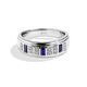 Load image into Gallery viewer, R2 SERIES WOMEN&#39;S BAND 1/5 CT.TW. White Diamonds and Blue Sapphire 14K White Gold
