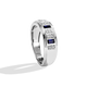 Load image into Gallery viewer, R2 SERIES WOMEN&#39;S BAND 1/5 CT.TW. White Diamonds and Blue Sapphire 14K White Gold
