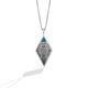 Load image into Gallery viewer, Star Wars™ The Star Destroyer White Diamonds London Blue Topaz Silver Womens Pendant 1/6 CTTW 
