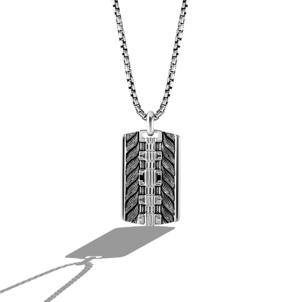 Star Wars™ The Wookiee Silver and Black Rhodium Mens Pendant