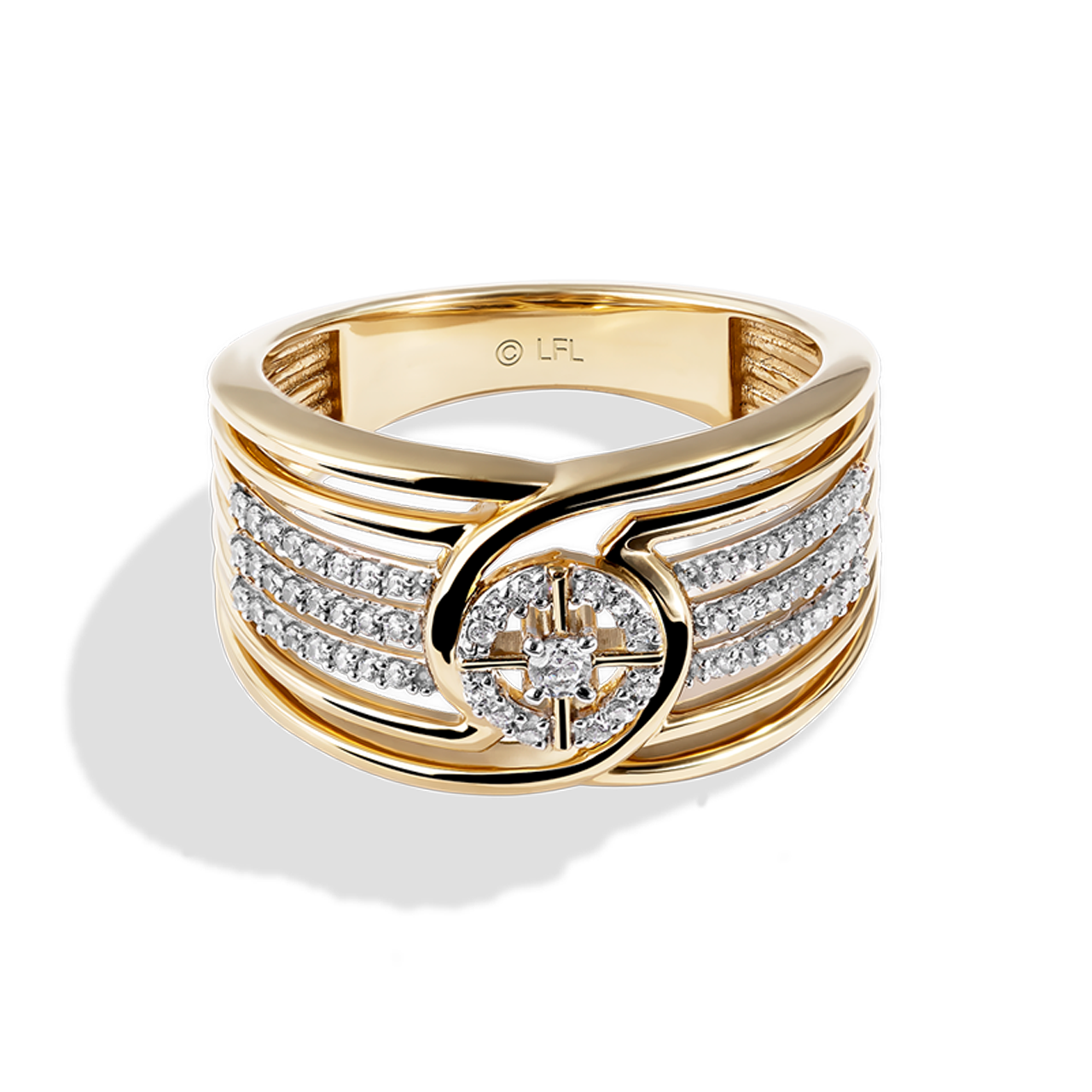 C-3PO White Diamond Women's Ring 10K Yellow Gold Star Wars™ Fine