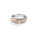 Load image into Gallery viewer, GALACTIC ROYALTY WOMEN&#39;S RING 1/5 CT.TW. White Diamonds and Morganite True Two Tone Silver and 10K Rose Gold
