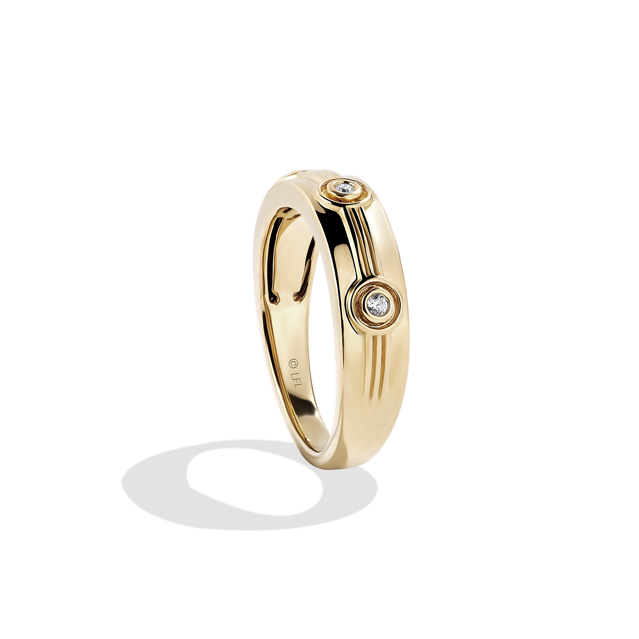 C-3PO Diamond Bridal Women's Ring 14K Yellow Gold Star Wars™ Fine