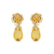 Load image into Gallery viewer, Enchanted Disney Fine Jewelry 14K Yellow Gold with Citrine Belle Briolette Earrings
