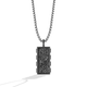 Load image into Gallery viewer, Star Wars  Han Solo™UNISEX Diamond PENDANT Black Diamond Accents Silver with Black Rhodium Front view
