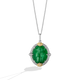 Load image into Gallery viewer, Star Wars™ The Jedi Master White Diamonds and Jade True Two Tone Silver Womens Pendant 1/5 CTTW in 10K Yellow Gold
