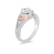 Load image into Gallery viewer, Enchanted Disney Fine Jewelry 14K White And Rose Gold 1 CTTW Aurora Engagement Ring
