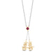 Load image into Gallery viewer, Enchanted Disney Fine Jewelry 10K Yellow Gold and Sterling Silver with Rhodolite Garnet Mulan Dangling Pendant Necklace
