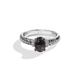 Load image into Gallery viewer, Star Wars™ Fine Jewelry EWOK™ WOMEN&#39;S RING Diamond Accent, Smoky Quartz, Sterling Silver with Black Rhodium
