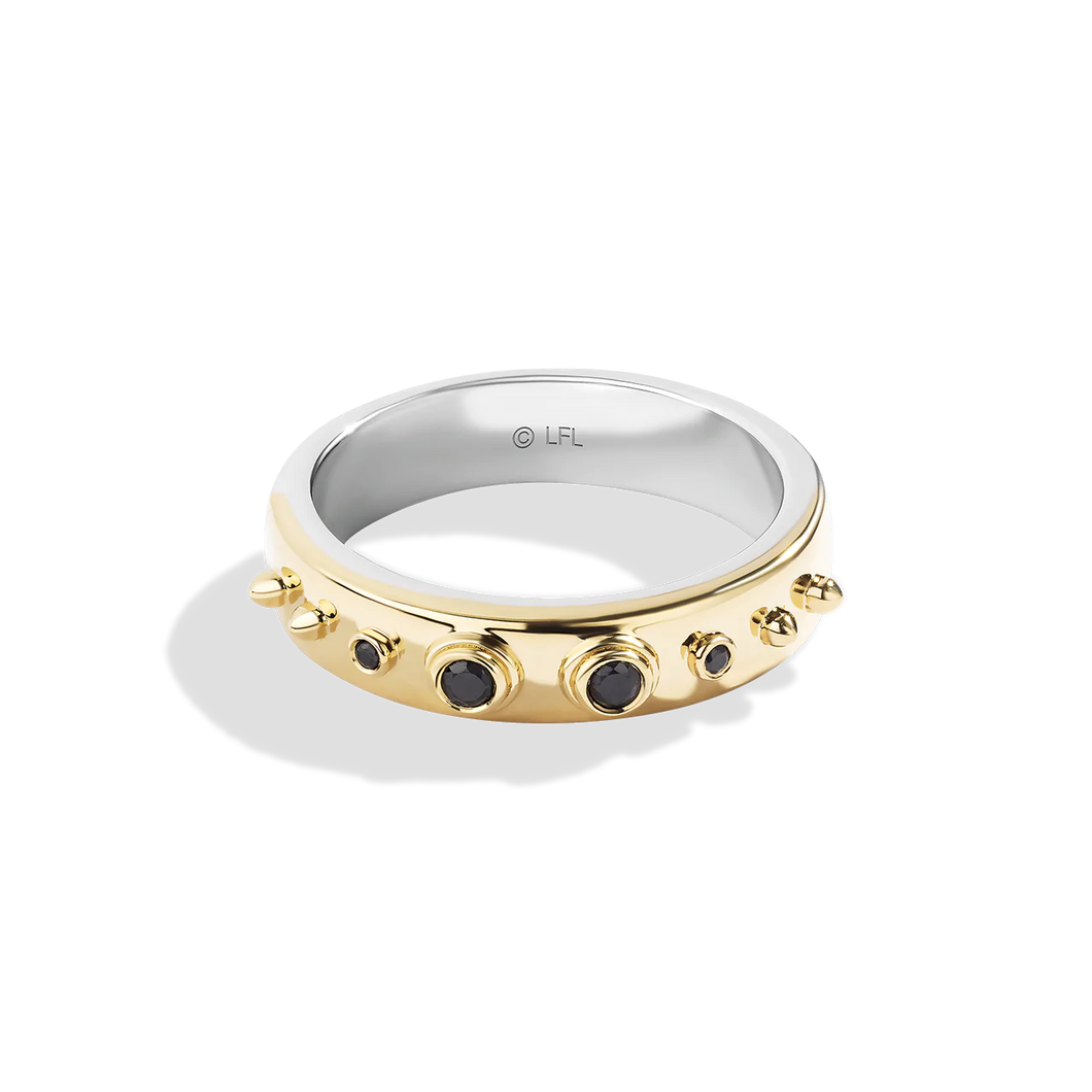 Star Wars™ Fine Jewelry TUSKEN RAIDER™ WOMEN'S RING 1/10 CT.TW. Black Diamond, Sterling Silver and 10K Yellow Gold