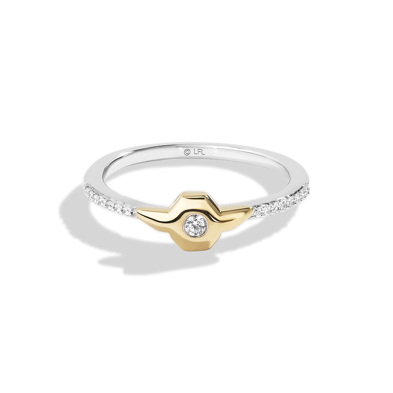 Star Wars™ Fine Jewelry THE JEDI™ MASTER WOMEN'S RING 1/10 CT.TW. Diamond, Sterling Silver and 10K Yellow Gold