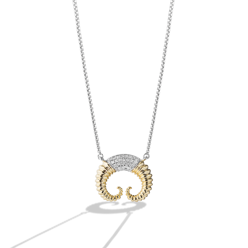 Star Wars™ Fine Jewelry BANTHA™ WOMEN'S NECKLACE 1/6 CT.TW. Diamond, Sterling Silver and 10K Yellow Gold