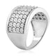 Load image into Gallery viewer, Jewelili Sterling Silver With 1/10 CTTW Natural White Round Diamonds Anniversary Ring
