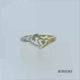 Load and play video in Gallery viewer, Jewelili 14K Yellow Gold and White Gold With 1/10 CTTW Diamonds Heart Ring
