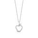 Load image into Gallery viewer, Enchanted Disney Fine Jewelry 10K White Gold with 1/8 CTTW Diamond Snow White Apple Pendant Necklace
