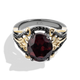 Load image into Gallery viewer, Star Wars™ Queen Amidala Black Diamonds Ring in 10K Yellow Gold &amp; Sterling Silver 1/5 CTTW View 1
