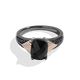 Load image into Gallery viewer, Star Wars™ Fennec Shand Black Diamonds Ring in 10K Rose Gold &amp; Sterling Silver 1/6 CTTW View 1
