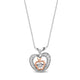 Load image into Gallery viewer, Enchanted Disney Fine Jewelry Sterling Silver and 10K Rose Gold with 1/5 cttw Snow White Apple Pendant

