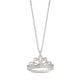 Load image into Gallery viewer, Enchanted Disney Fine Jewelry Sterling Silver with 1/6 Cttw Majestic Princess Tiara Pendant

