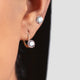 Load image into Gallery viewer, Jewelili Leverback Earrings with Round Cubic Zirconia in 10K Yellow Gold View 3
