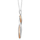 Load image into Gallery viewer, Jewelili 18K Rose Gold Over Sterling Silver Diamonds Swirl Pendant Necklace
