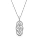 Load image into Gallery viewer, Jewelili Sterling Silver With 1/2 CTTW Diamonds Cluster Pendant Necklace
