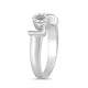 Load image into Gallery viewer, Jewelili Sterling Silver With 1/10 CTTW Natural Diamonds Love Promise Ring
