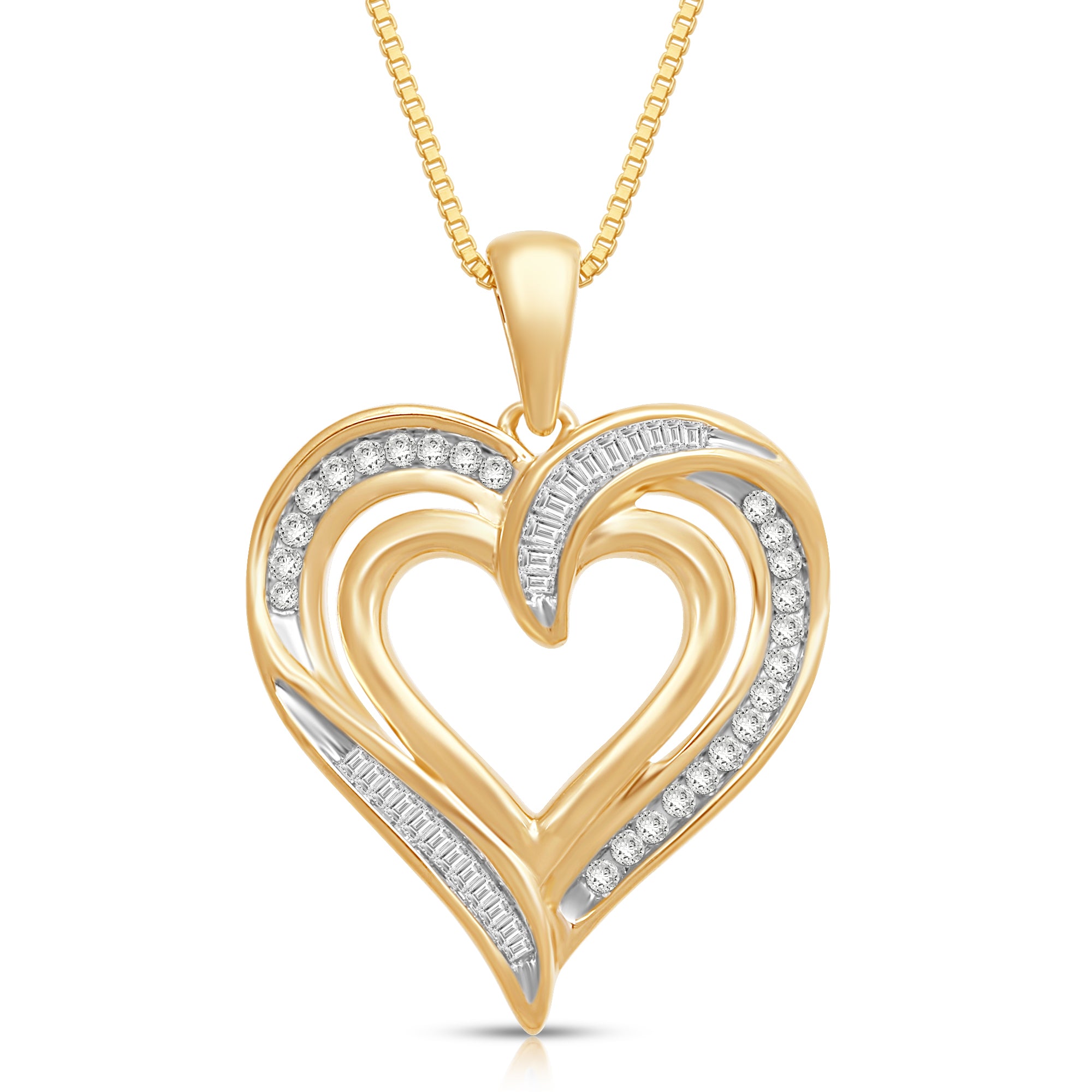 fcity.in - Heart Necklace 4 Heart Magnetic Rose Gold Necklace Pendant /