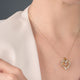 Load image into Gallery viewer, Jewelili 14K Yellow Gold over Sterling Silver with 1/4 CTTW Diamonds Heart Pendant Necklace
