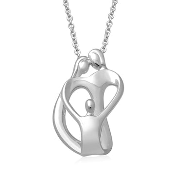 Jewelili Sterling Silver With Parent One Chil