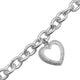 Load image into Gallery viewer, Jewelili Heart Interlocked Bracelet with Round White Diamonds in 14K White Gold over Brass View 1

