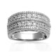 Load image into Gallery viewer, Jewelili Sterling Silver With 1/10 CTTW Round Diamonds Anniversary Band

