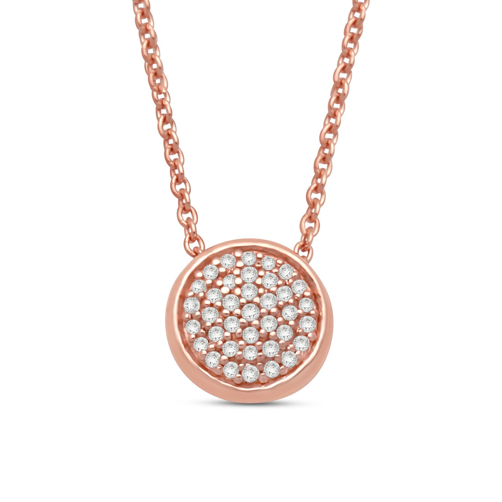 Tia Gallery Double Circle Rose Gold Pendant Necklace Interlocking Hoop  infinity Necklace for Girls & Women