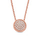 Load image into Gallery viewer, Jewelili 14K Rose Gold over Sterling Silver 1/10 CTTW Diamonds Circle Pendant Necklace
