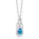 Load image into Gallery viewer, Jewelili Sterling Silver With Swiss Blue Topaz Teardrop Pendant Necklace
