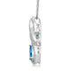 Load image into Gallery viewer, Jewelili Sterling Silver With Swiss Blue Topaz Teardrop Pendant Necklace
