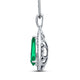 Load image into Gallery viewer, Jewelili Sterling Silver With Created Emerald, Natural Emerald and White Topaz Teardrop Pendant Necklace
