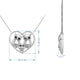 Load image into Gallery viewer, Jewelili Sterling Silver with Treated Black and White Round Diamonds Owl Family Pendant Necklace
