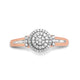 Load image into Gallery viewer, Jewelili Engagement Ring with Diamonds in 14K Rose Gold over Sterling Silver 1/4 CTTW View 2
