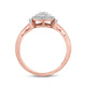 Load image into Gallery viewer, Jewelili Engagement Ring with Diamonds in 14K Rose Gold over Sterling Silver 1/4 CTTW View 3

