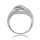 Load image into Gallery viewer, Jewelili Crossover Ring with Natural White Diamond in Sterling Silver 1/3 CTTW View 4
