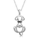 Load image into Gallery viewer, Jewelili Sterling Silver White and Treated Black Round Diamonds Dog Pendant Necklace
