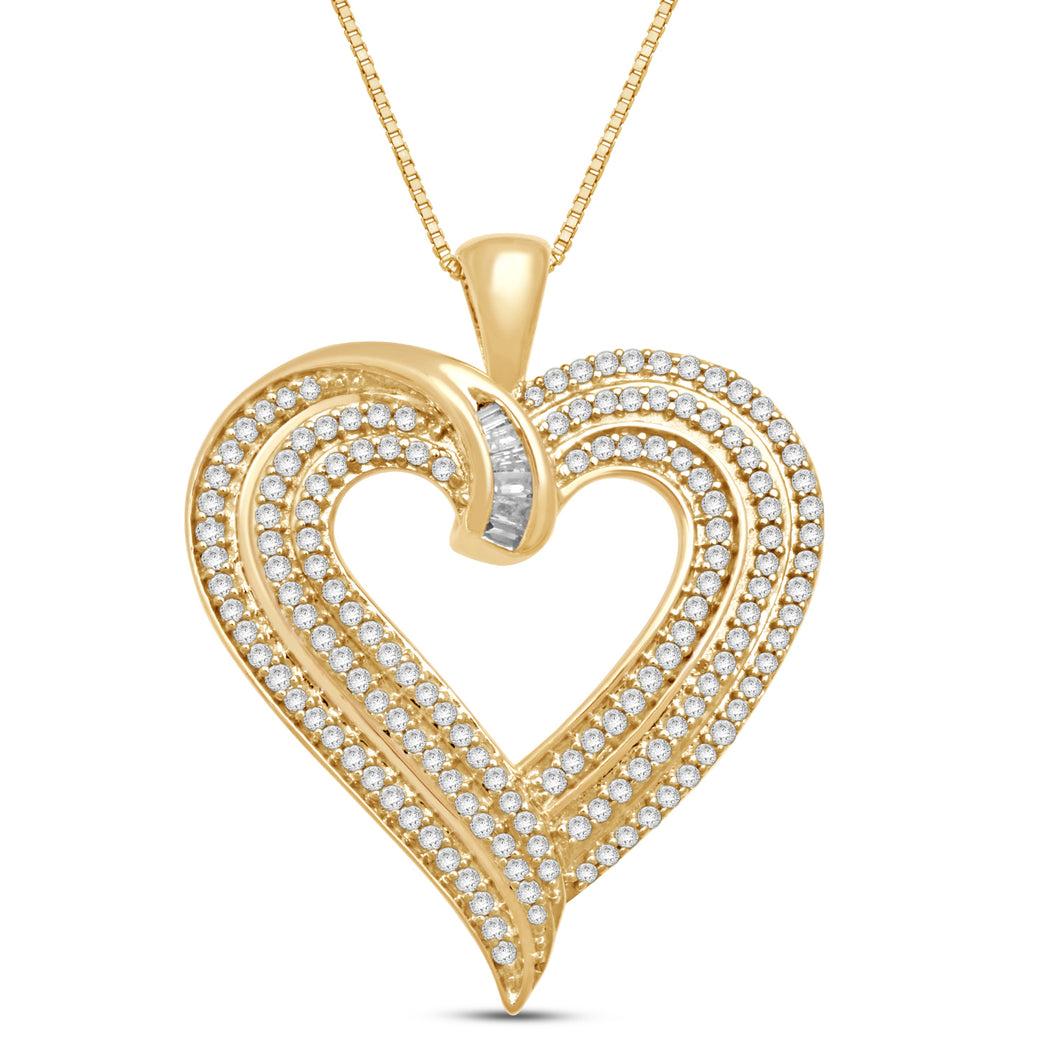 9ct, White Gold Diamond Heart Pendant | Pascoes