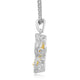 Load image into Gallery viewer, Jewelili 10K Yellow Gold and Sterling Silver with Diamonds Pendant Necklace
